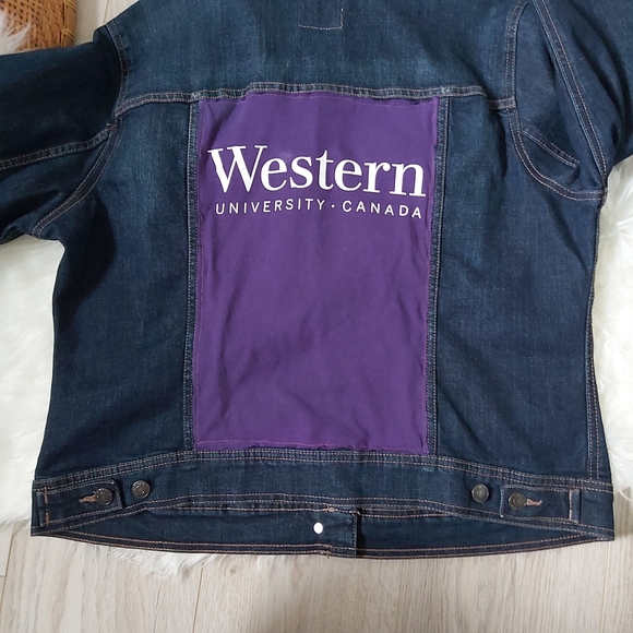 Dark denim old navy reworked Western Uni jacket - Picture 3 of 8